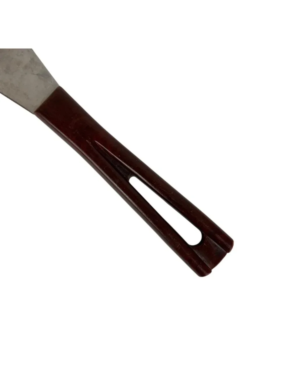 Vintage Stainless Steel Icing Spreader Spatula Brown Plastic Handle Kitchen Uten